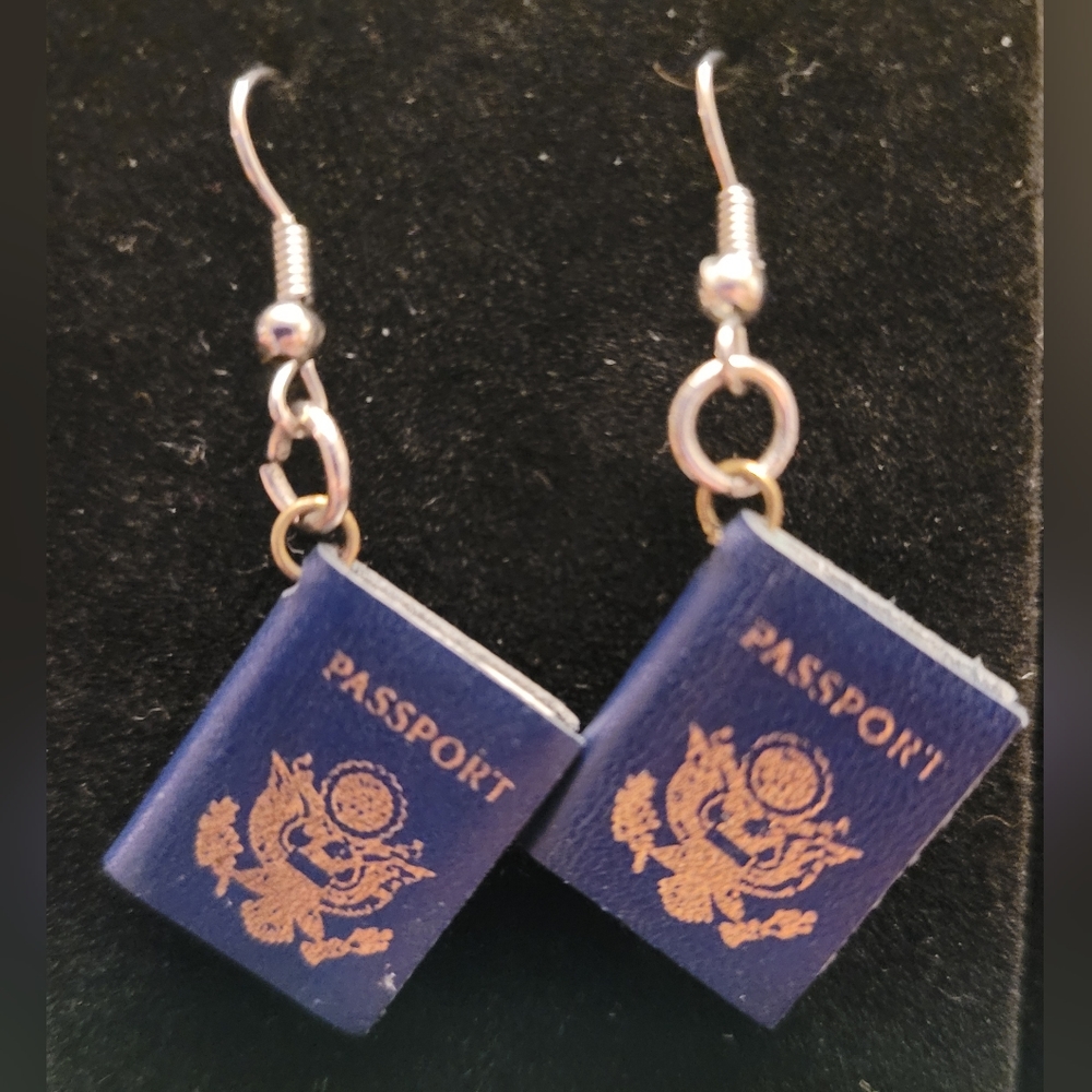 Passport Book Earrings
